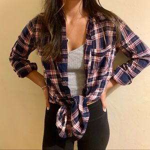 ☀️Hollister Blue,Maroon,Pink, & White Long Flannel